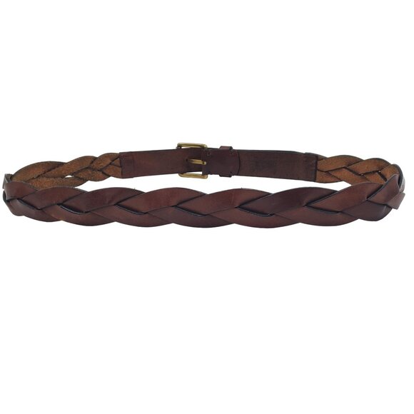 WILL Men's Size 40 Brown Leather Braided Woven Belt Adler Family Co Oregon 60157 - Picture 4 of 10